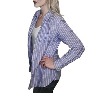 Banana Republic Blue Striped Overszd. Button Down